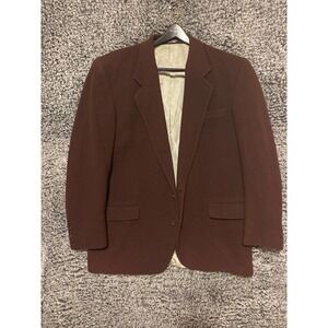 Zylos George Machado Blazer Mens 44R Burgundy Italian Cashmere Blend Sport Coat